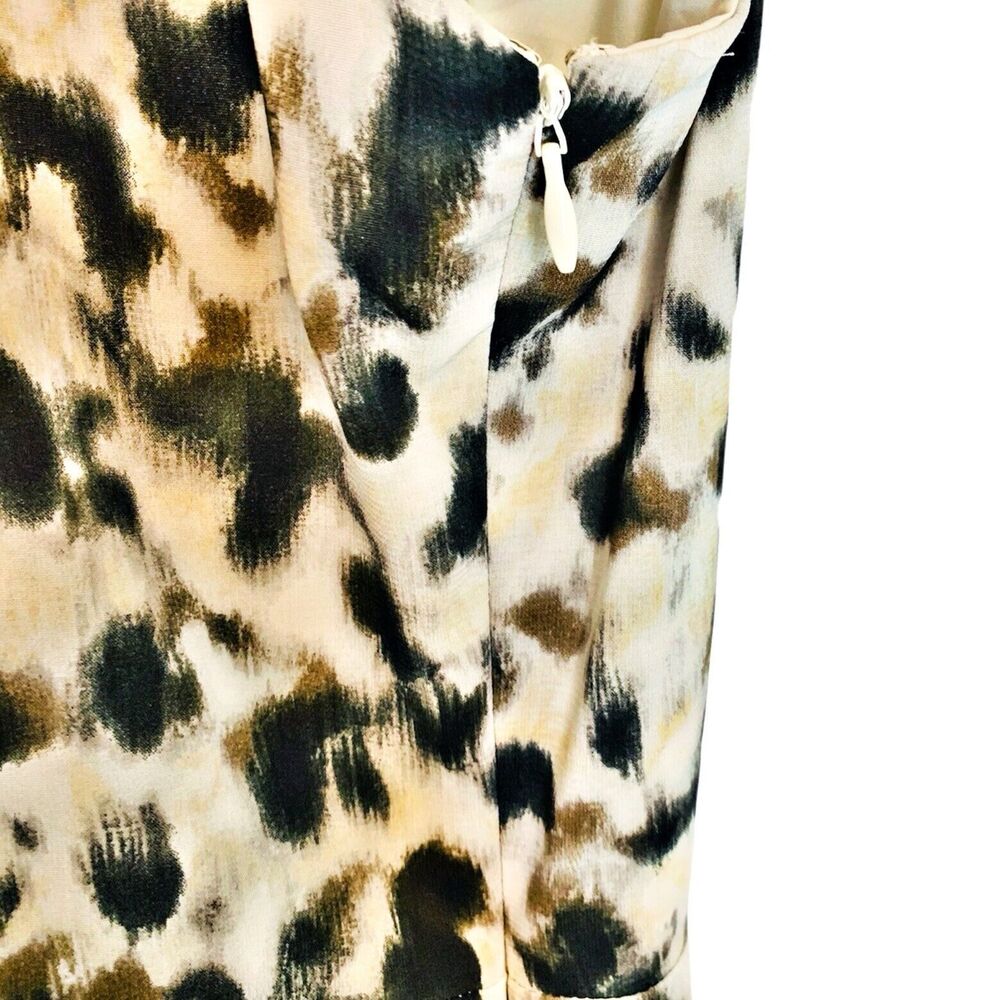 Ann Taylor Sleeveless Surplice Neckline Leopard Print Dress Size 10 NWT Wrap - Picture 3 of 5